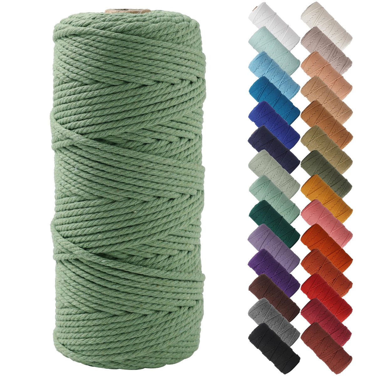 NOANTA Baby Blue Macrame Cord 3mm x 109yards, Cotton Rope Macrame Yarn Jansha Store