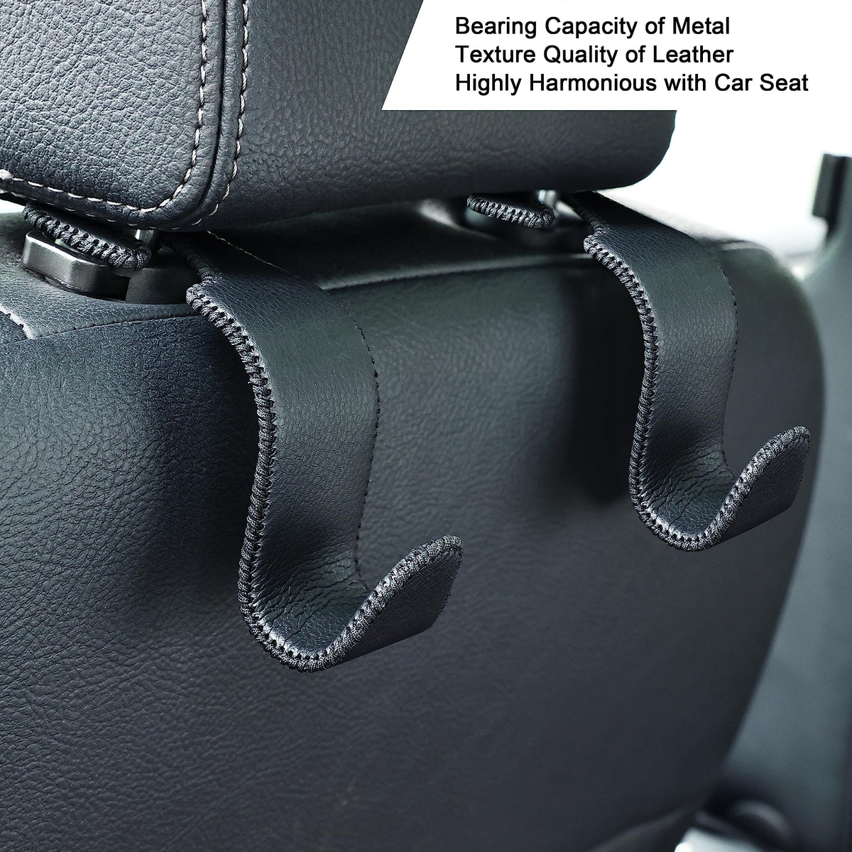 4-Pack Car Headrest Hooks Holds 55lbs Seat Storage Organizer for Bags Jansha Store