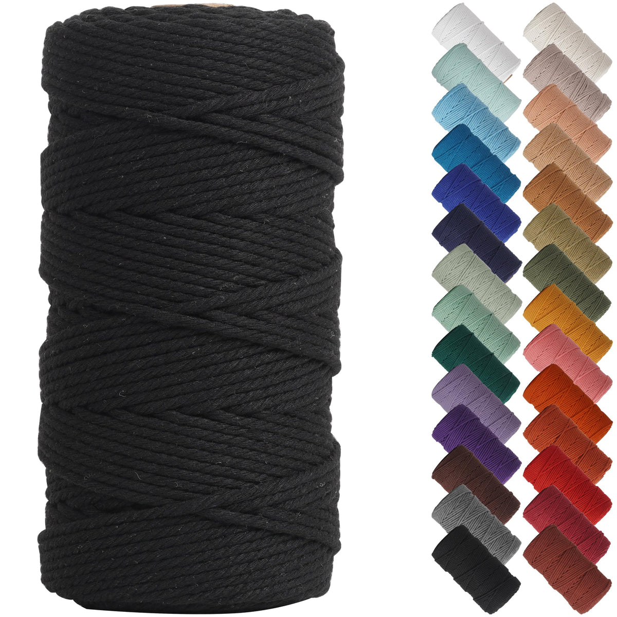 NOANTA Baby Blue Macrame Cord 3mm x 109yards, Cotton Rope Macrame Yarn Jansha Store