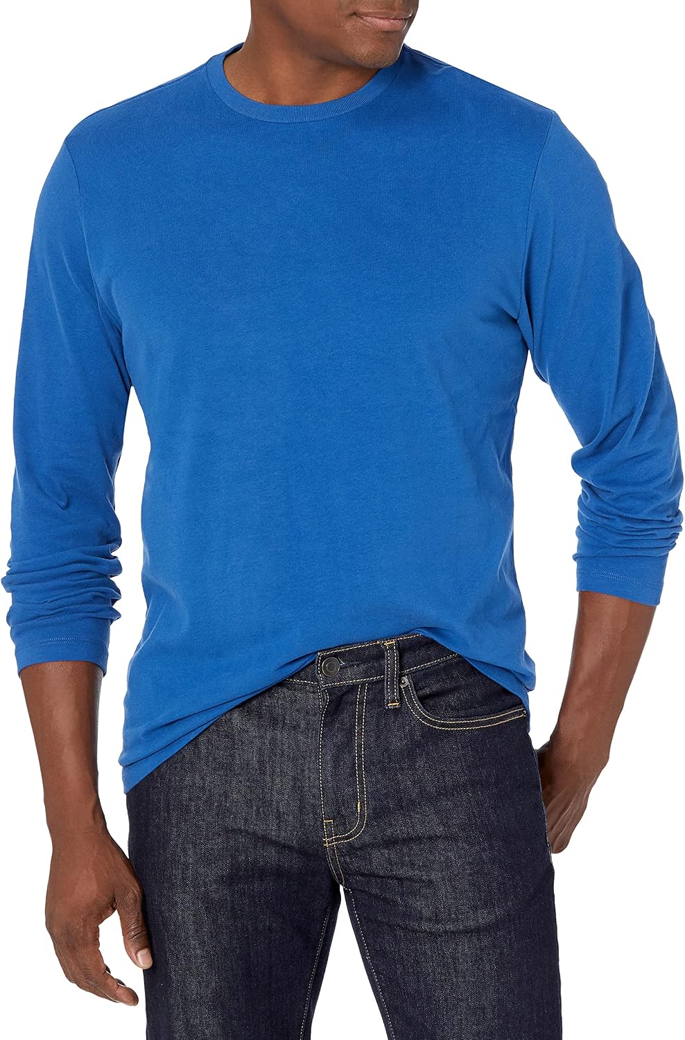 Amazon Essentials Men's Regular-Fit Crewneck Long-Sleeve T-Shirt, Casual Cotton Jersey Jansha Store