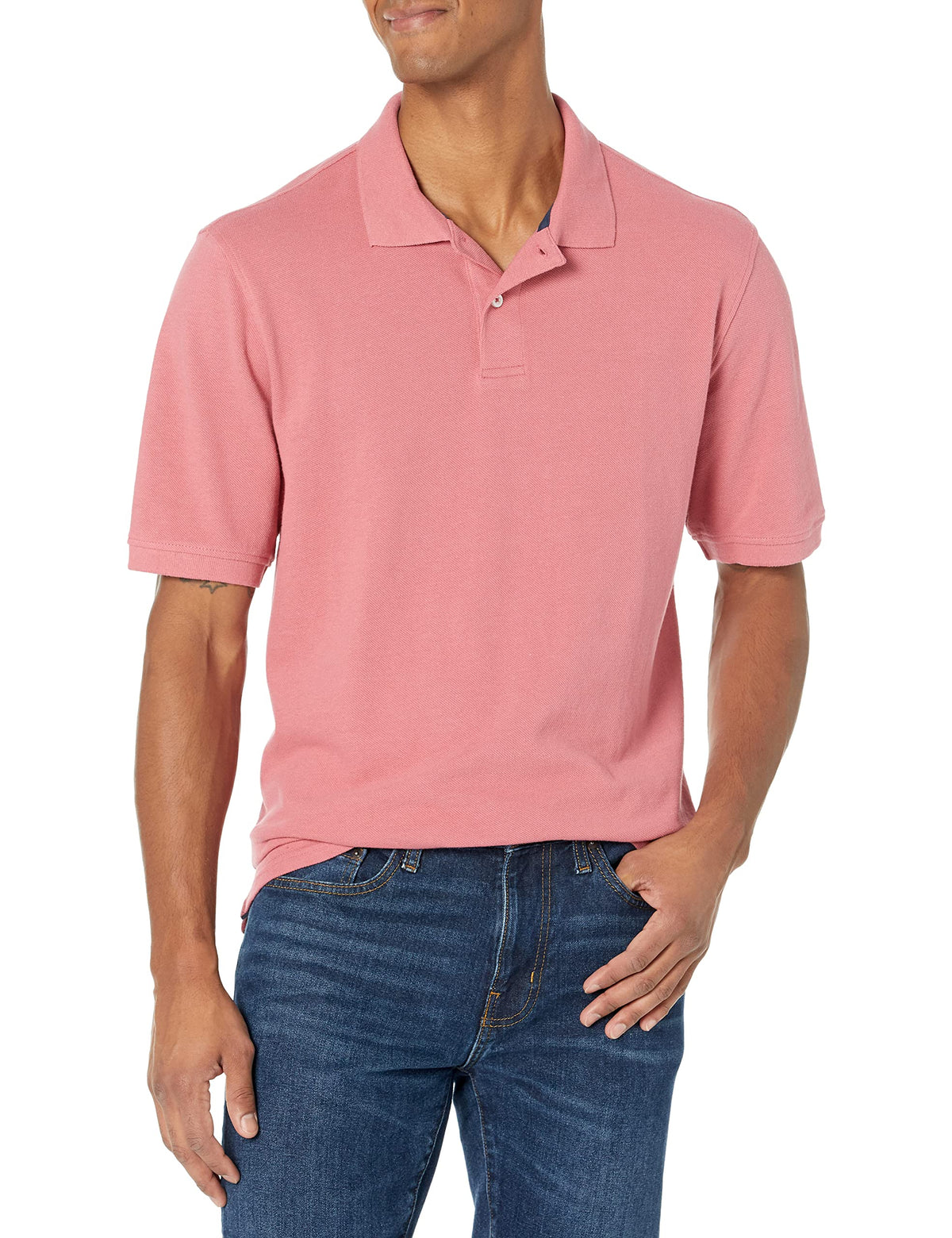 Amazon Essentials Men's Regular-Fit Cotton Pique Polo Shirt Jansha Store