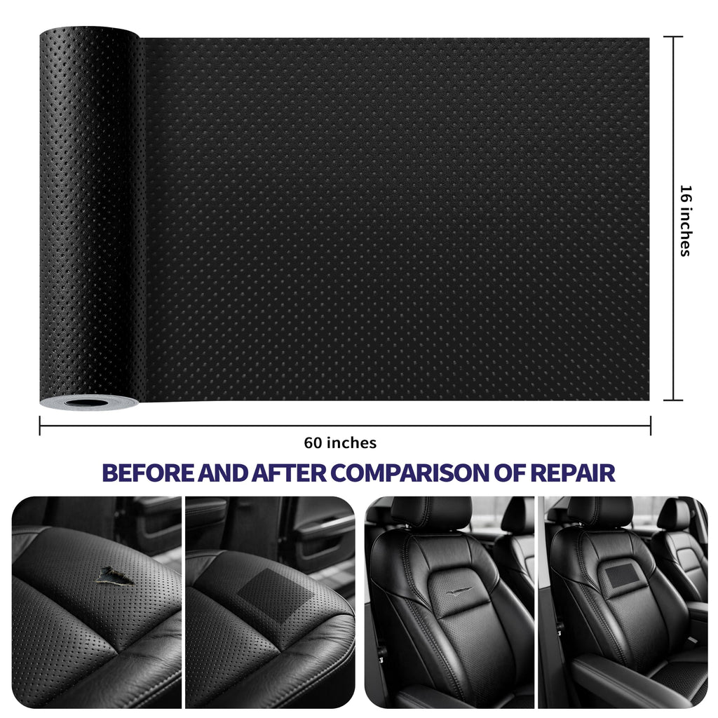 Besezx Leather Repair Patch Tape Kit, Self Adhesive Leather Repair for Furniture, Couch, Sofa, Car Seats,Office Chair,Vinyl Repair Kit.4.8inx60in Jansha Store