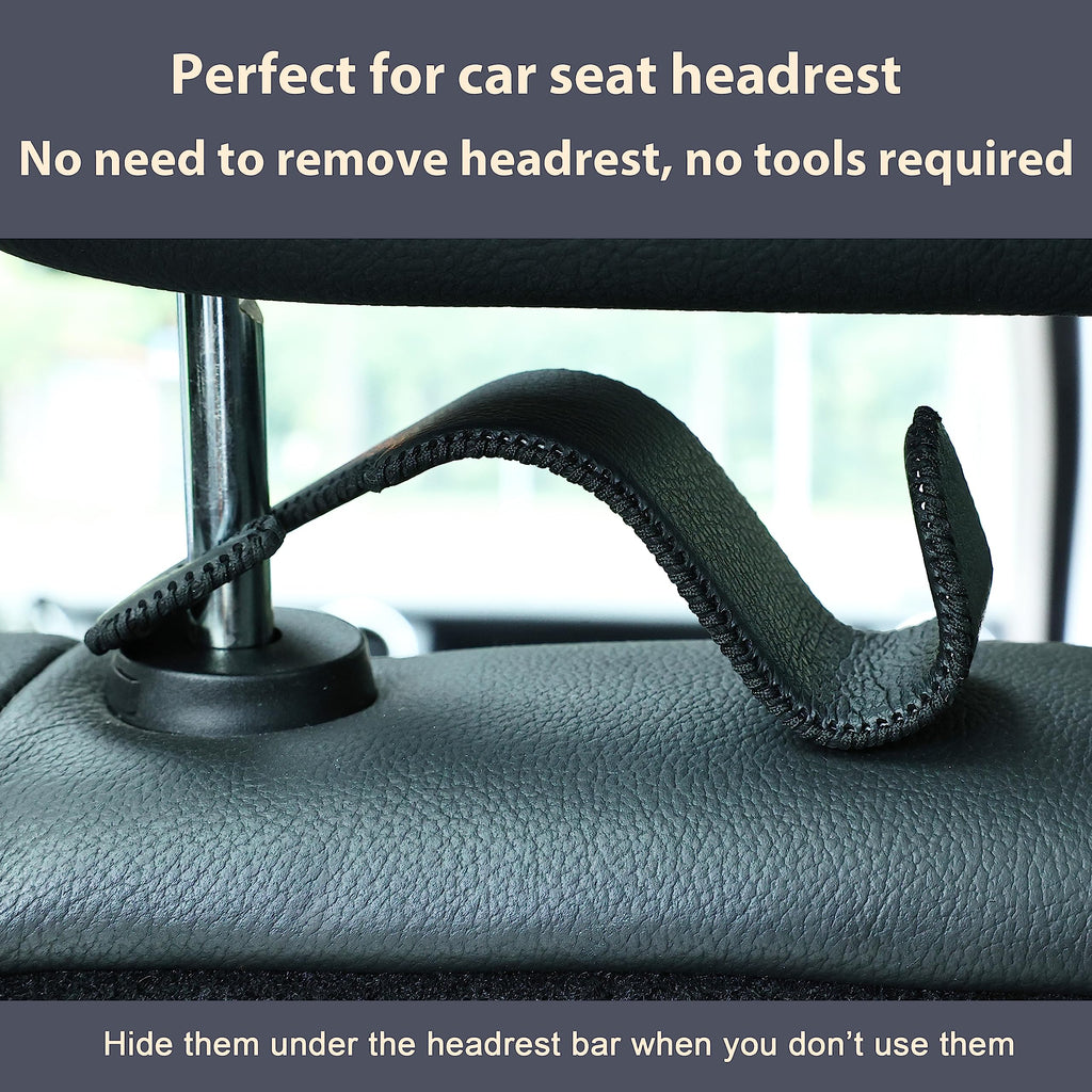 4-Pack Car Headrest Hooks Holds 55lbs Seat Storage Organizer for Bags Jansha Store