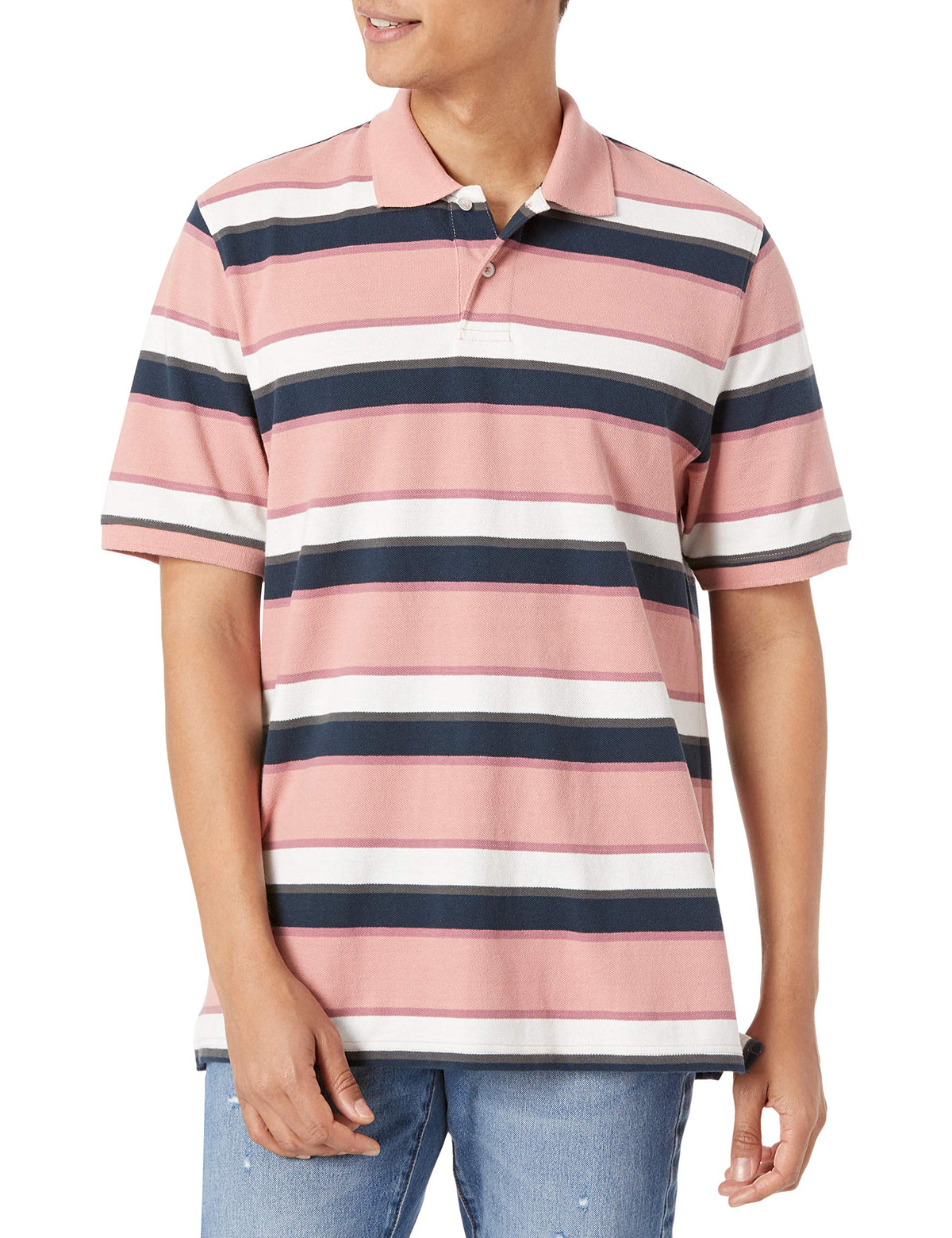 Amazon Essentials Men's Regular-Fit Cotton Pique Polo Shirt Jansha Store