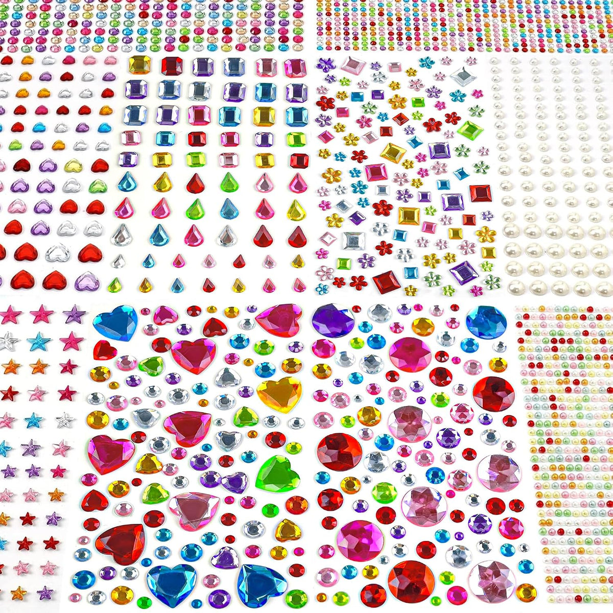 Stocking Stuffers,3528PCS Gem Stickers,Scrapbook Supplies Rhinestones Craft Jansha Store