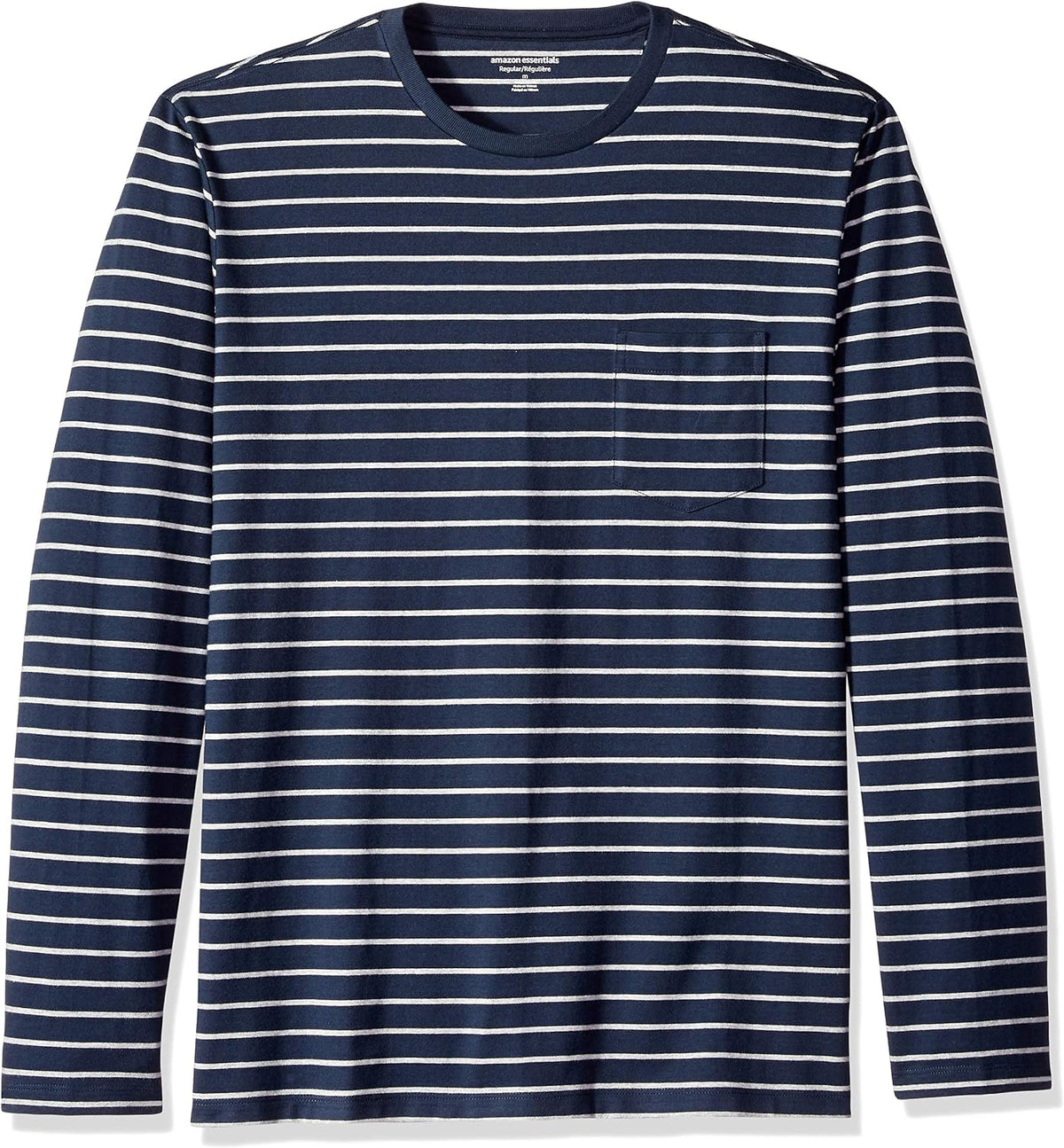 Amazon Essentials Men's Regular-Fit Crewneck Long-Sleeve T-Shirt, Casual Cotton Jersey Jansha Store