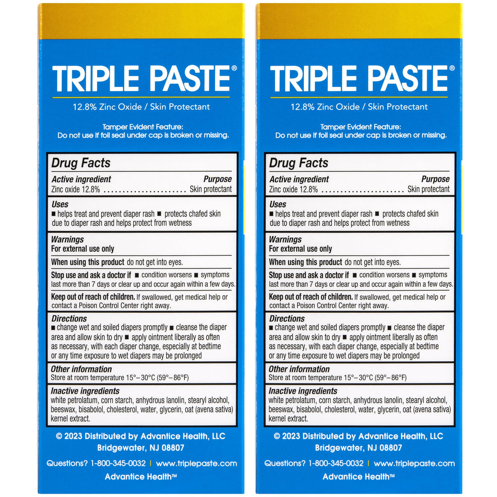 Triple Paste Diaper Rash Cream, Zinc Oxide Baby Ointment, 3 oz Jansha Store