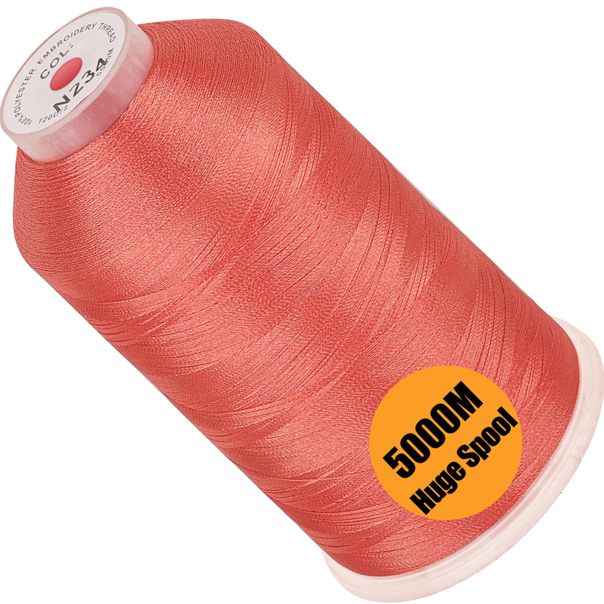 New brothread 5000M Huge Spool Embroidery Machine Thread - White Jansha Store