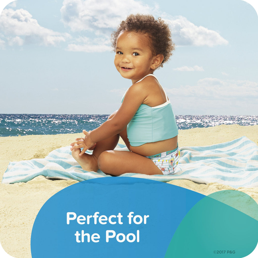 Pampers Splashers Swim Diapers, Size 4, 18 Count, Disposable Swim Diapers, Contains Mess, No Swell Jansha Store