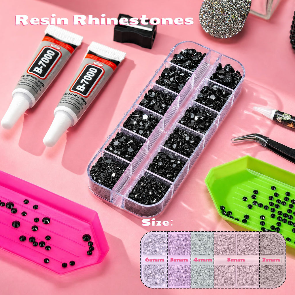 40000 Pcs Resin Jelly Rhinestones for Bedazzling, All-in-One Kit Jansha Store
