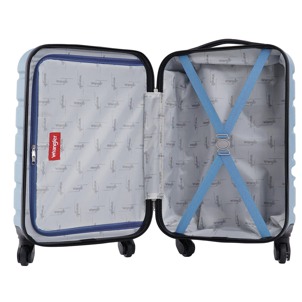Wrangler 22" Hardside Spinner Carry-On Luggage, Teal Jansha Store