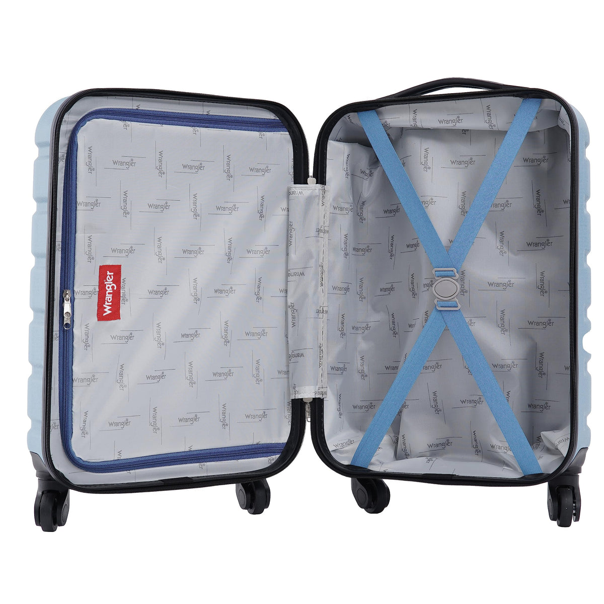 Wrangler 22" Hardside Spinner Carry-On Luggage, Teal Jansha Store