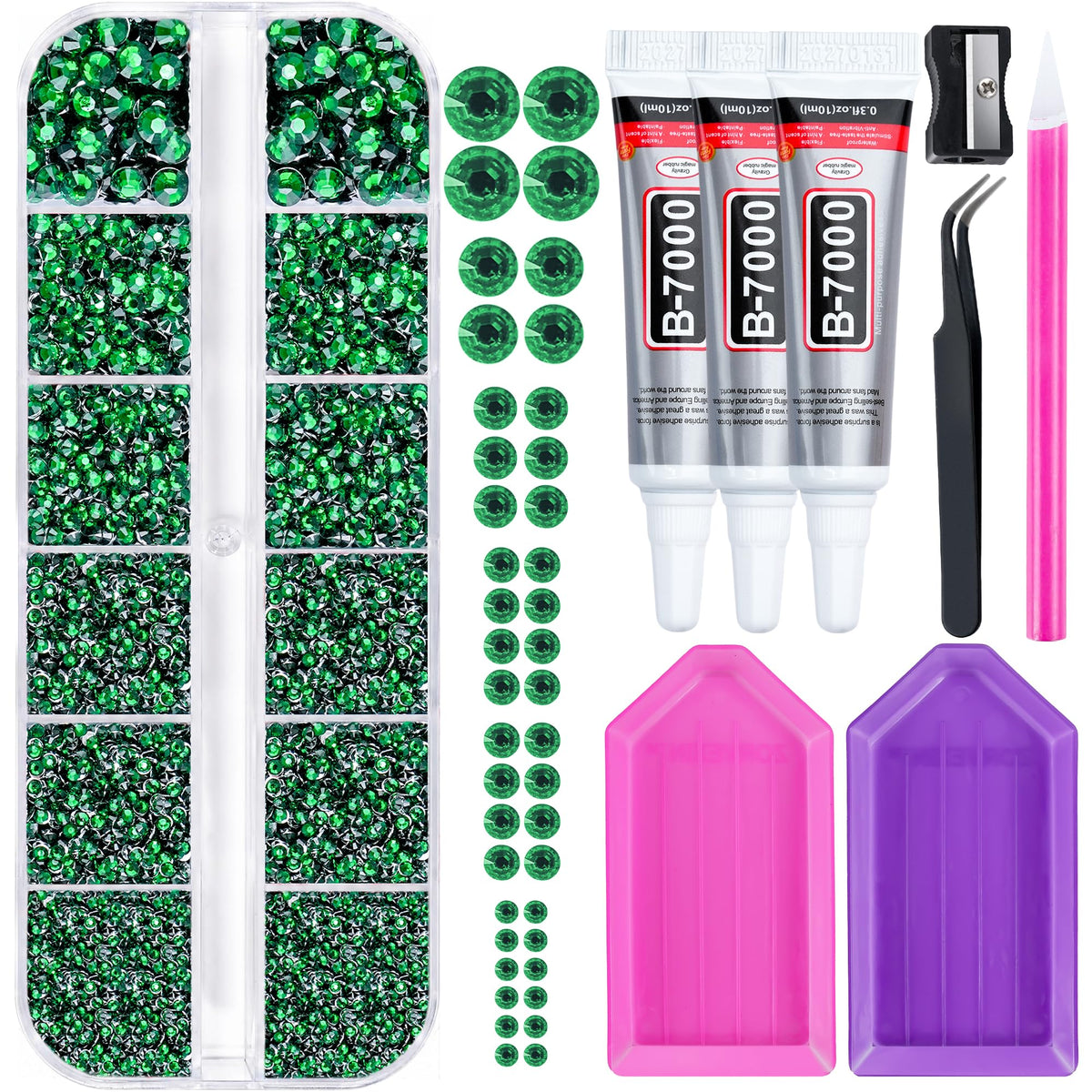 40000 Pcs Resin Jelly Rhinestones for Bedazzling, All-in-One Kit Jansha Store