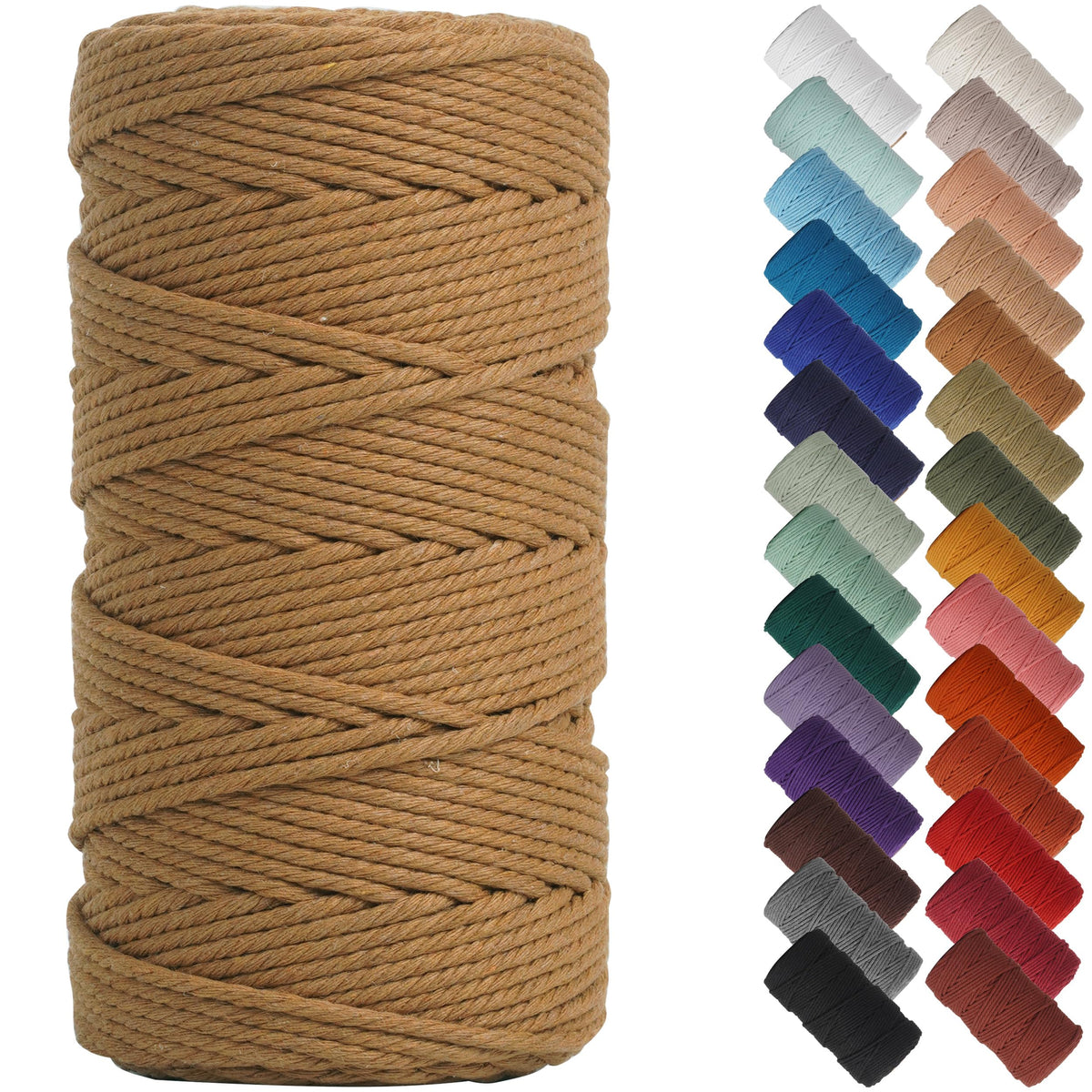 NOANTA Baby Blue Macrame Cord 3mm x 109yards, Cotton Rope Macrame Yarn Jansha Store