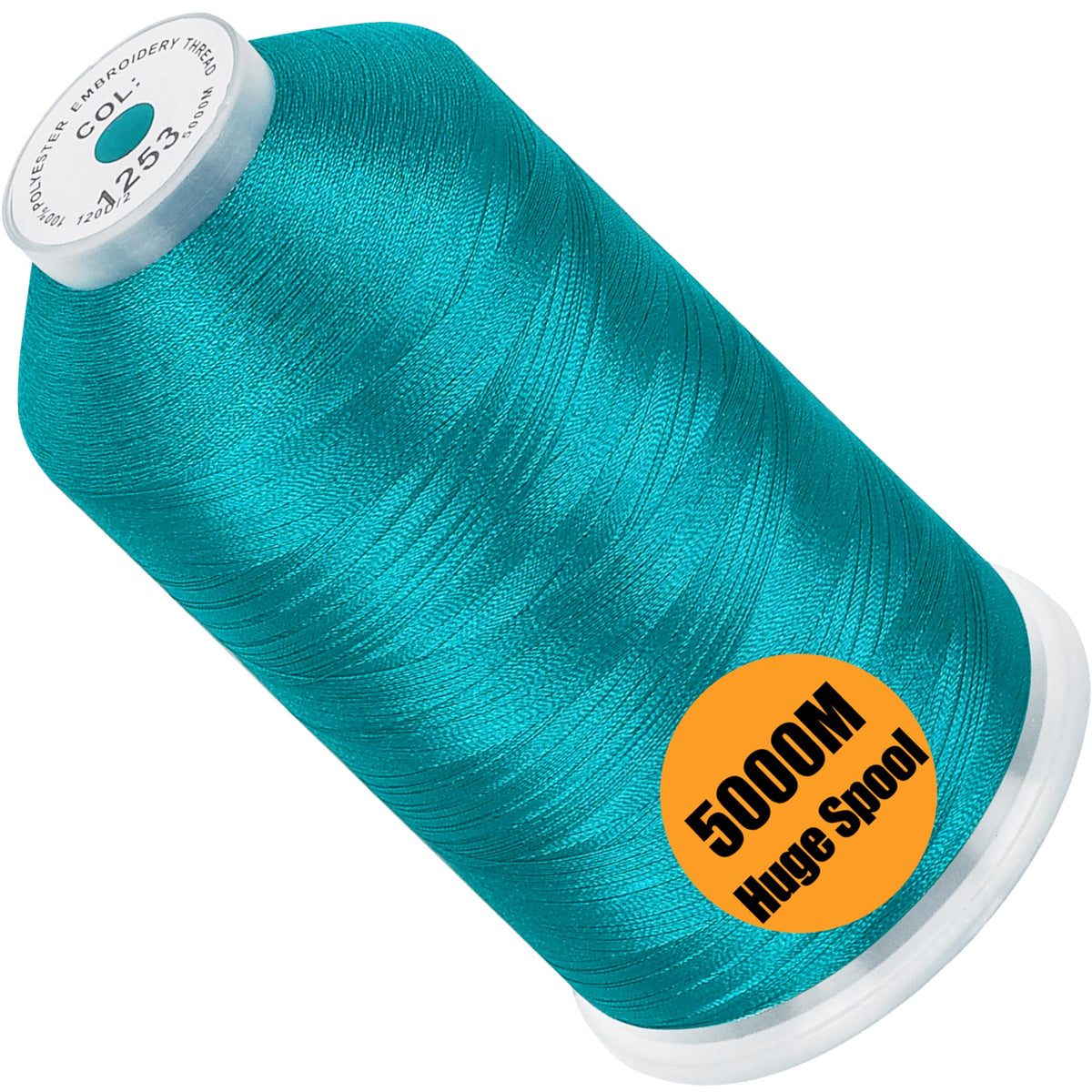 New brothread 5000M Huge Spool Embroidery Machine Thread - White Jansha Store