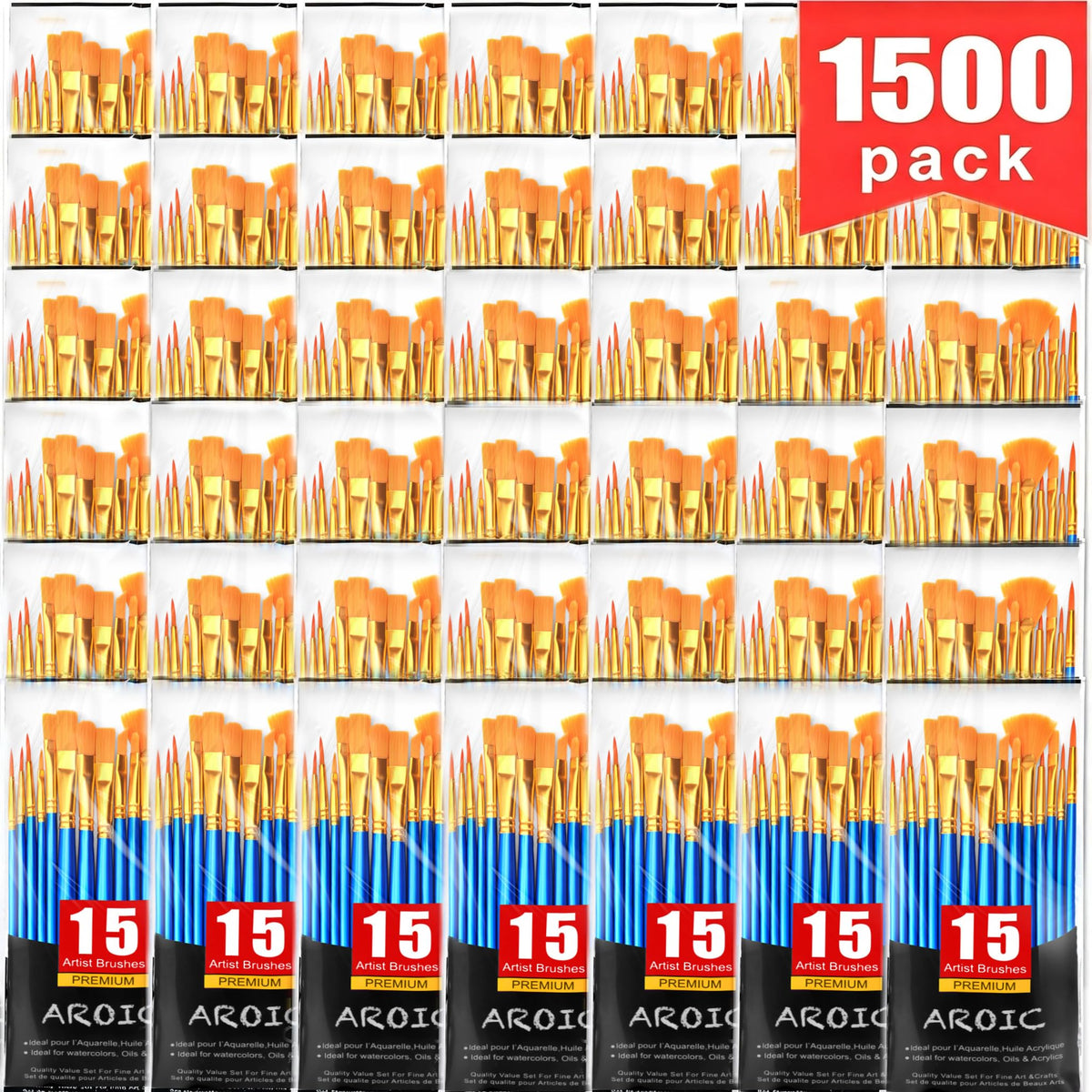 AROIC 10 Pcs Paint Brushes, Acrylic Oil Watercolor Painting Brush Set Jansha Store