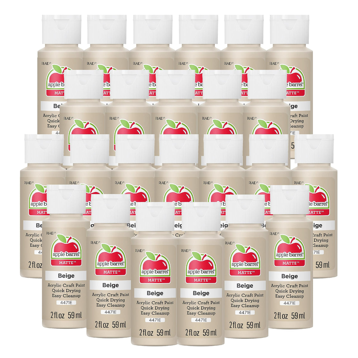Apple Barrel Acrylic Paint in Assorted Colors (2 Ounce), 20503 White Jansha Store