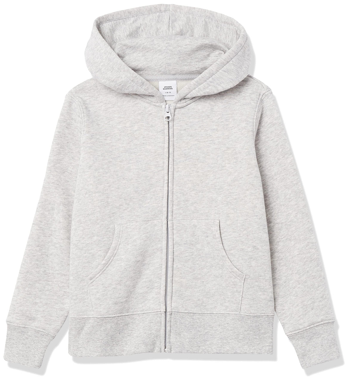 Amazon Essentials Girls and Toddlers' Fleece Zip-Up Hooded Sweatshirt with Lined Hood and Rib Knit Detail Jansha Store