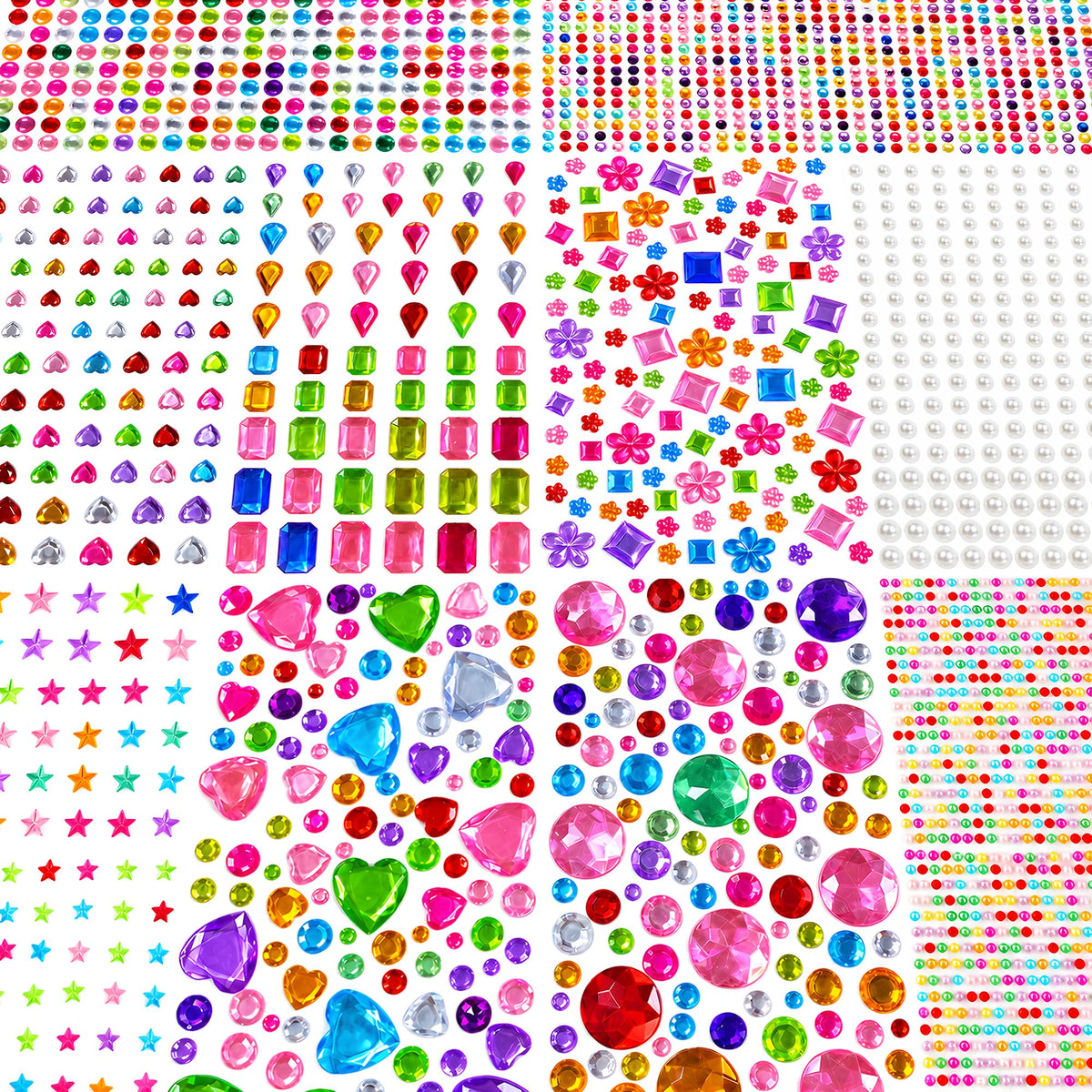 Stocking Stuffers,3528PCS Gem Stickers,Scrapbook Supplies Rhinestones Craft Jansha Store