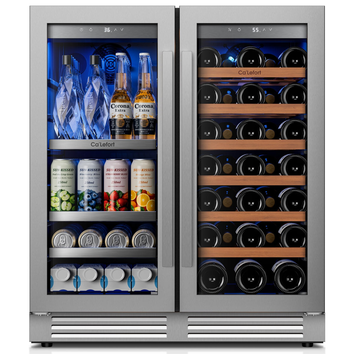 Ca'Lefort 24'' Beverage Refrigerator, 180 Can Beverage Fridge Under Counter Jansha Store