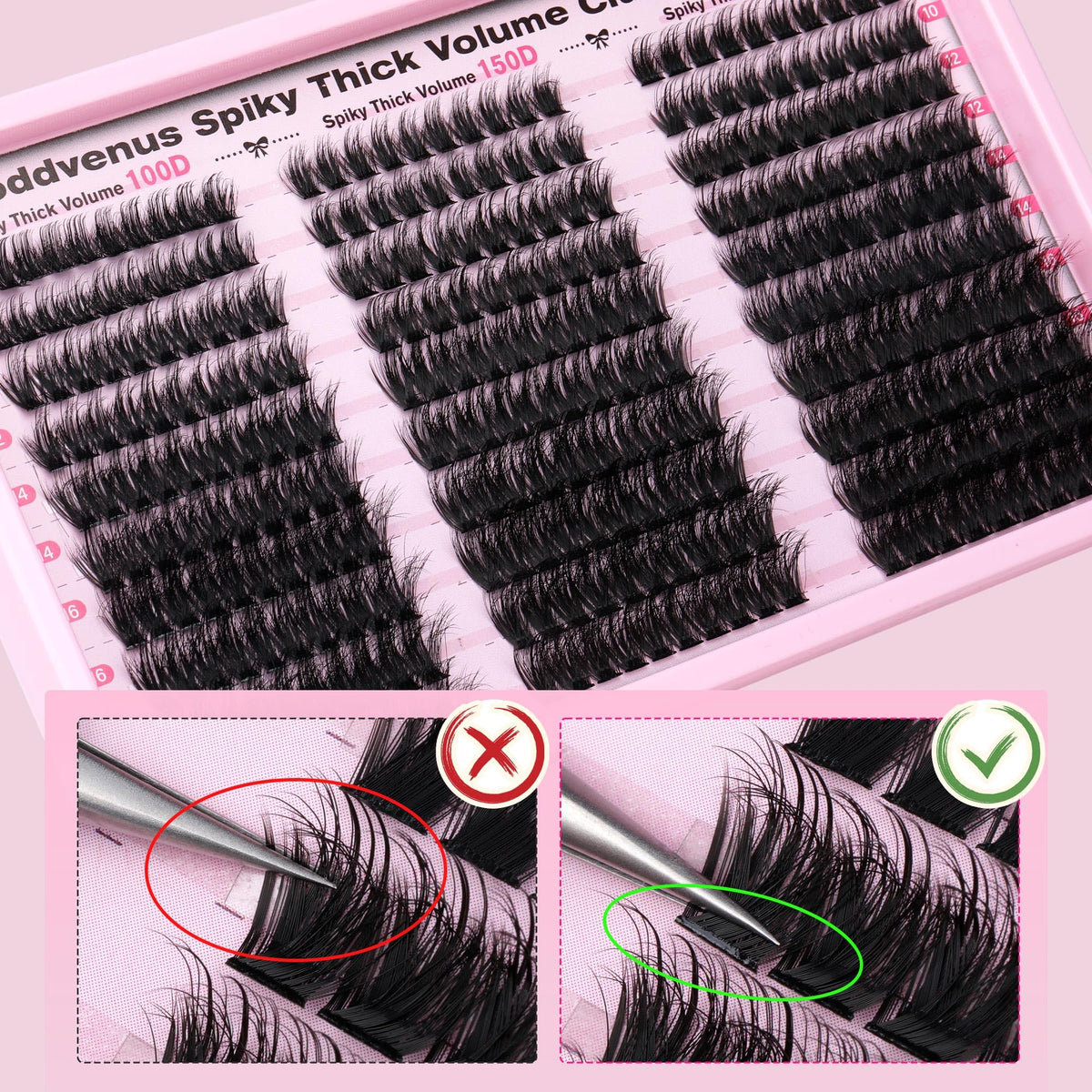 Brown Lash Clusters Natural For Soft Glam 300Pcs Wispy Lashes Cluster Eyelash Cluster Extensions C Curve Individual Lashes DIY Lash Extension Waterproof & Long - Lasting (10-16mm) Jansha Store