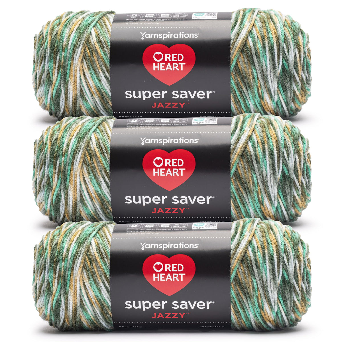 Red Heart E300 Super Saver Economy Yarn, Paddy Green Jansha Store