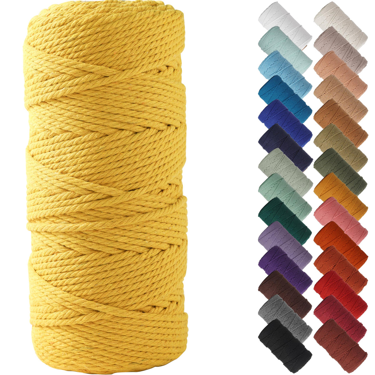 NOANTA Baby Blue Macrame Cord 3mm x 109yards, Cotton Rope Macrame Yarn Jansha Store