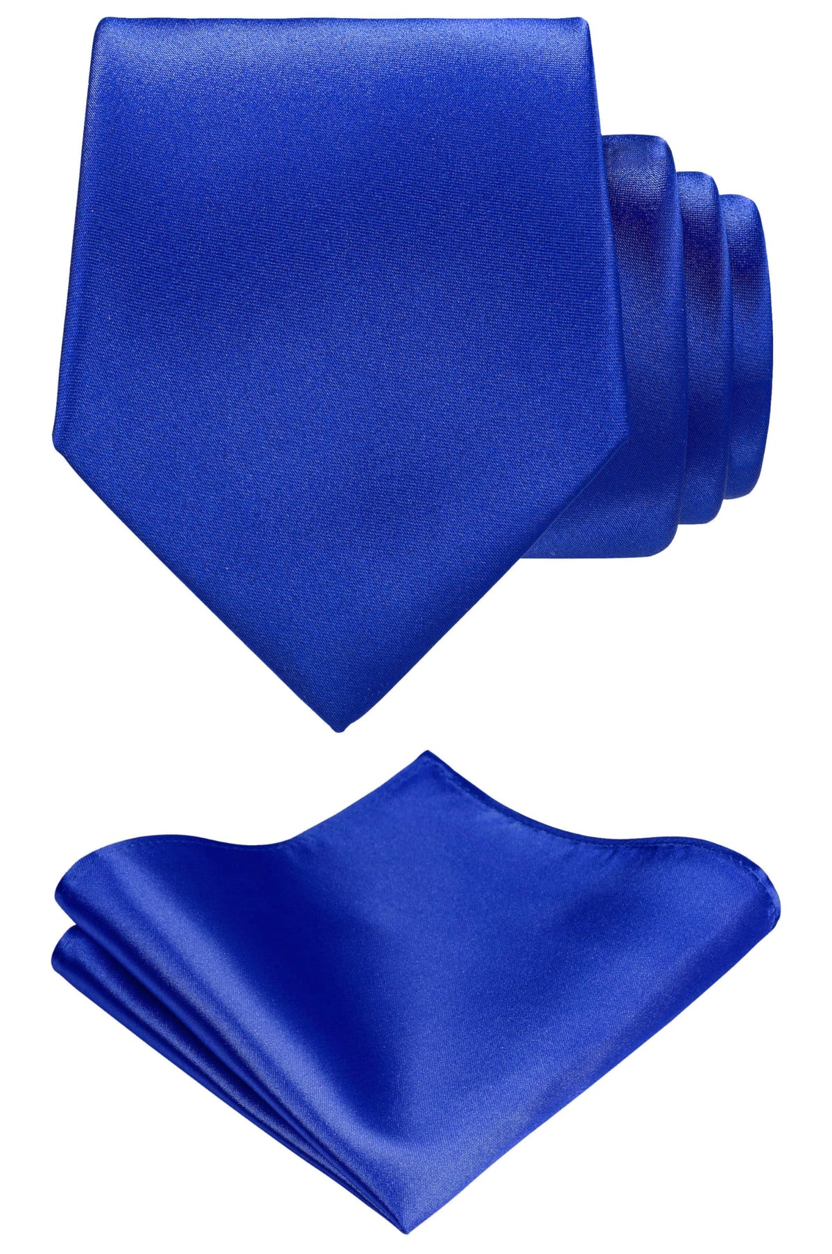 TIE G Solid Satin Woven dyed Color Formal Black Necktie and Pocket Square Sets in Gift Box Jansha Store