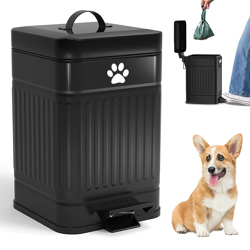 Dog Waste Bin with Pedal Lid-1