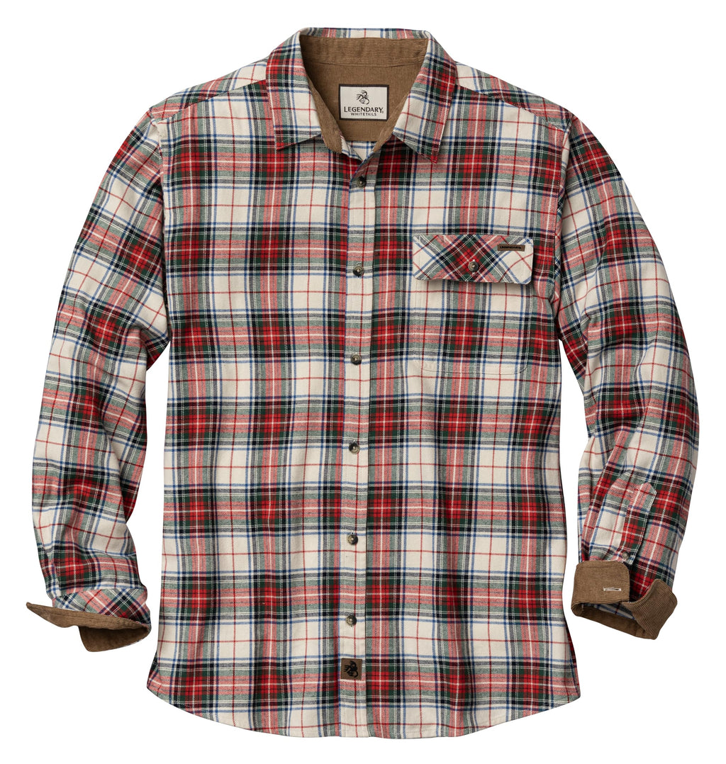 Legendary Whitetails Mens Flannel Long Sleeve Button Down 100% Cotton Shirt Jansha Store