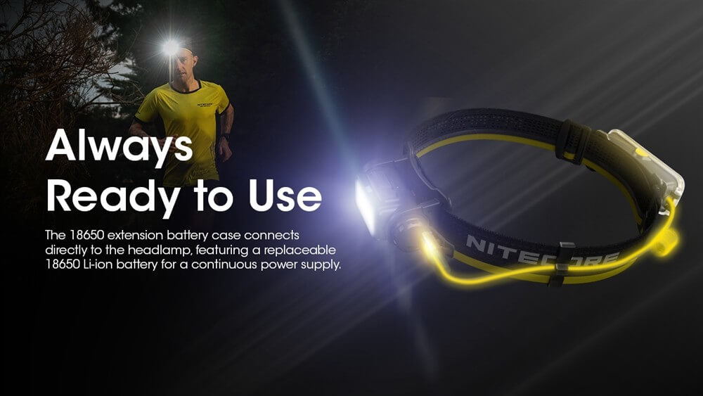 Nitecore Limitless Power 18650 Extension Battery Case~ used for NU40, NU43, and NU50 Headlamps-2