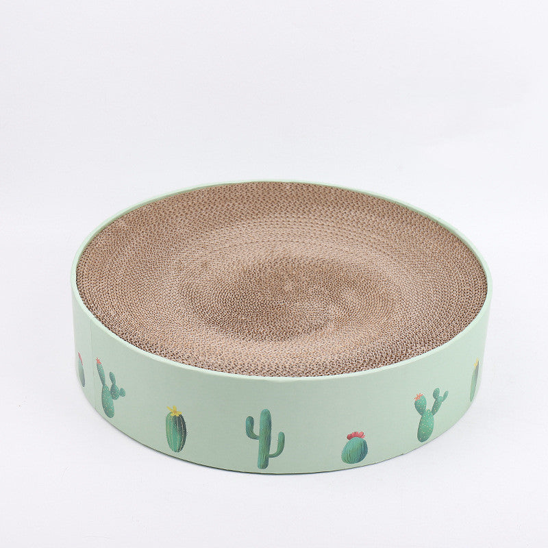 Durable Round Cat Scratch Board Bed and Toy Cashymart