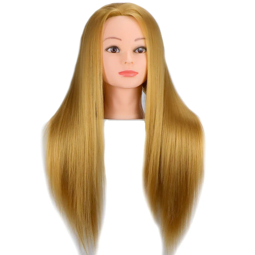 Mannequin Head With Synthetic Hair For Styling-11