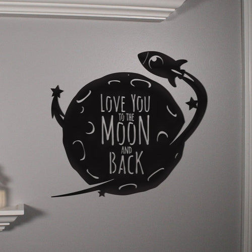 Moon and Back - Rocket - Metal Wall Art/Decor Jansha Store
