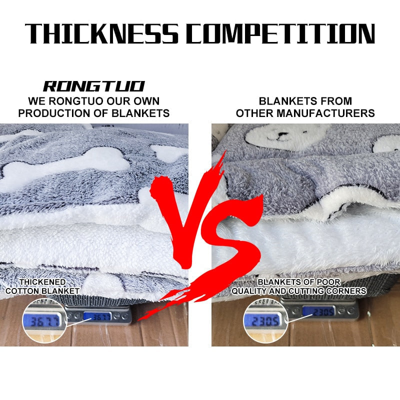 Pet Blanket Dog Bed Cat Mat Flannel Thickened Accessories Keep Warm In Winter Sleeping For Sofa Cushion Home Rug Supplies CAN