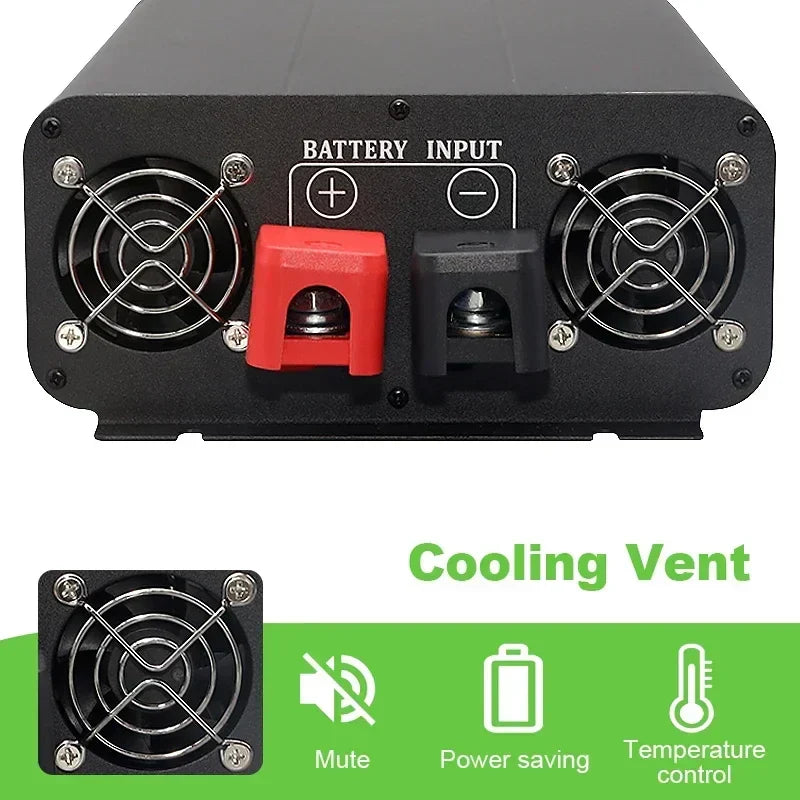 2000W Pure Sine Wave Inverter 12V to 220V DC-AC Converter CAN