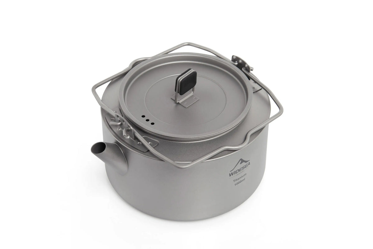 Ultralight Titanium Camping Kettle Outdoor Tea & Coffee Pot Grey OBA
