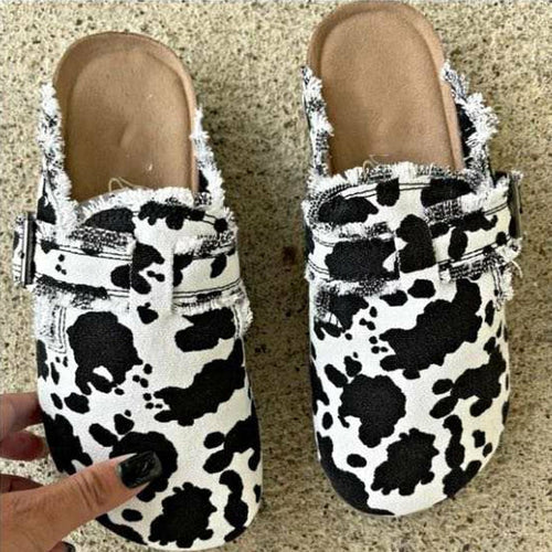 Flat Heel Round Toe Canvas Loafer Women's Vintage Clogs Jansha Store