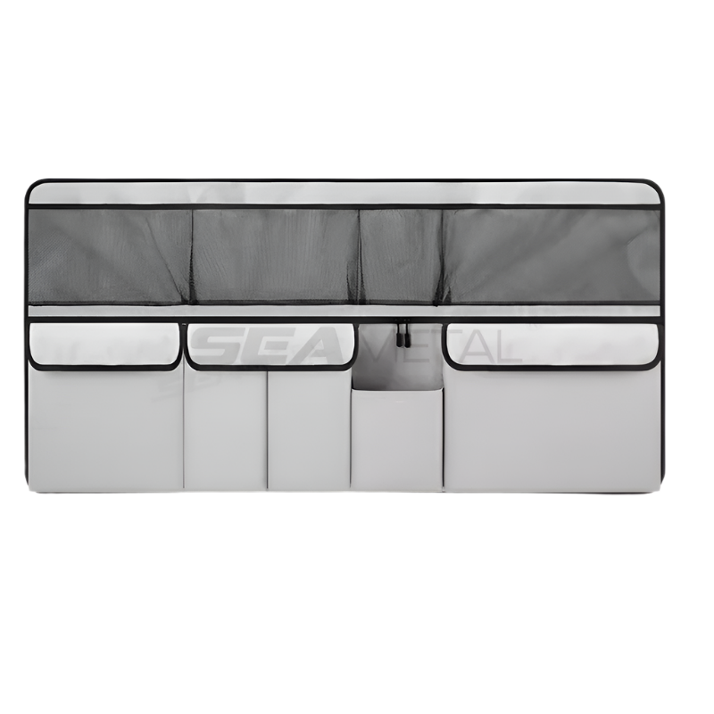 9-Pocket Car Seat Back Organizer Wear-Resistant Oxford Cloth Gray OBA