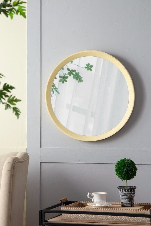 Solid Mango Wood Frame Wall Mirror, Available in 2 Colors Jansha Store
