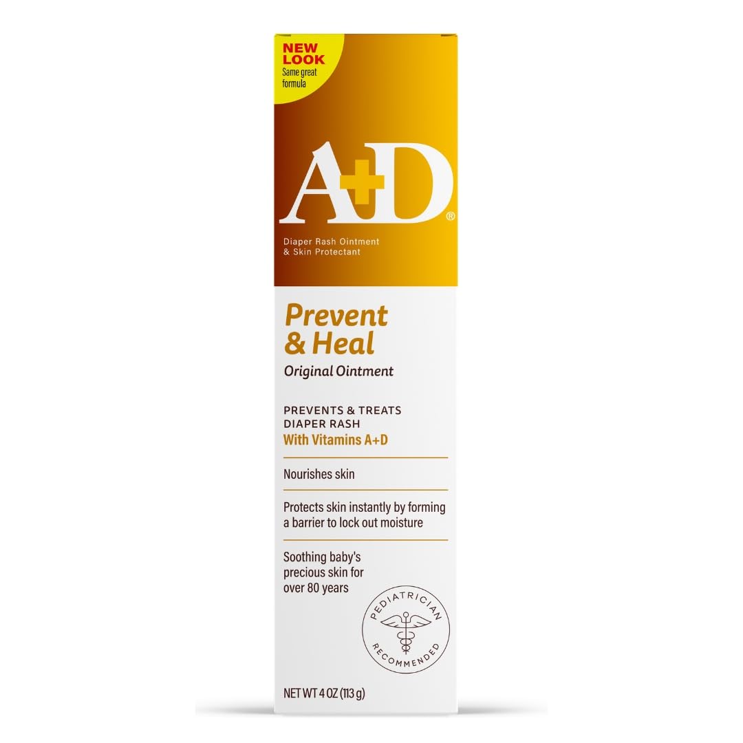A+D Prevent + Heal Diaper Rash Ointment, With Vitamins A & D - 4 oz Tube - Jansha Store
