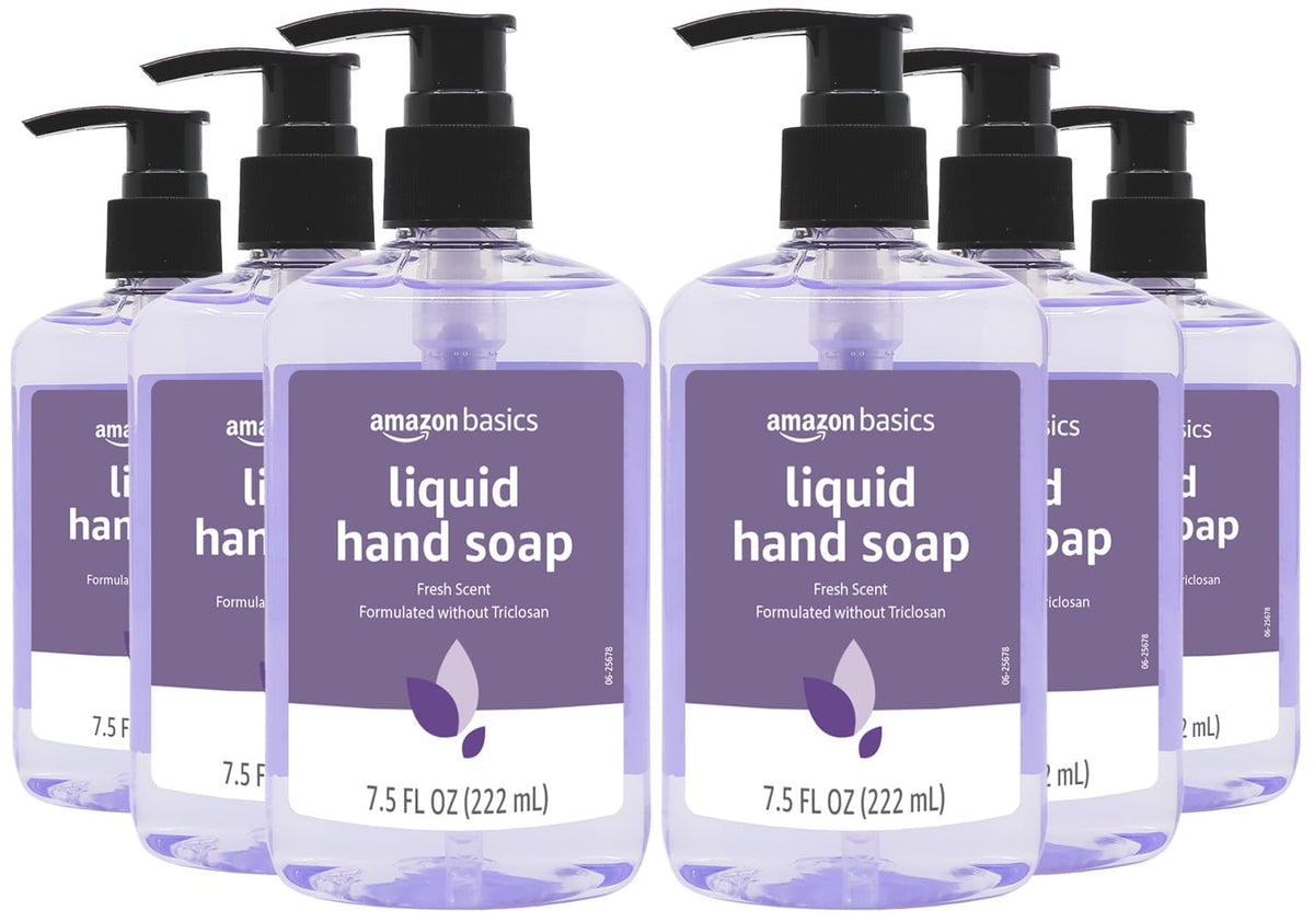 Amazon Basics Gentle & Mild Clear Liquid Hand Soap Refill, Triclosan-Free, Dermatologist-Tested, pH Balanced, Cruelty-Free, 50 Fluid Ounces, 1-Pack (Previously Solimo) - Jansha Store