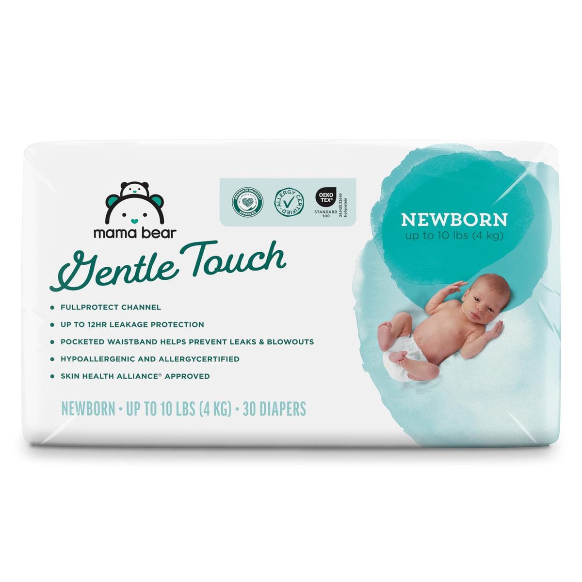 Amazon Brand - Mama Bear Gentle Touch Baby Diapers, Size 5, 27+ lb, Leak Protection, 12 Hours Protection, Wetness Indicator, Hypoallergenic, 132 Count (4 packs of 33) - Jansha Store