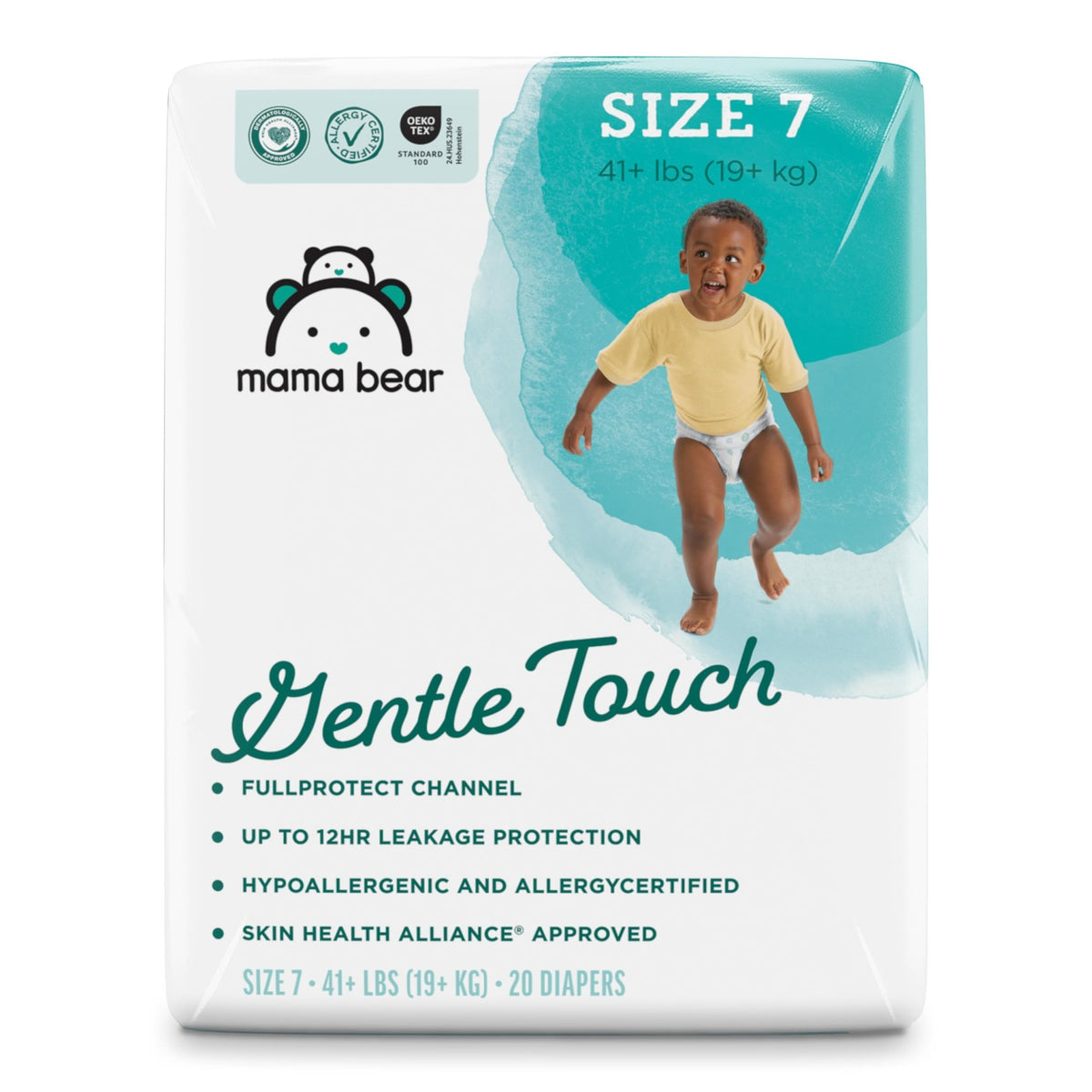 Amazon Brand - Mama Bear Gentle Touch Baby Diapers, Size 5, 27+ lb, Leak Protection, 12 Hours Protection, Wetness Indicator, Hypoallergenic, 132 Count (4 packs of 33) - Jansha Store