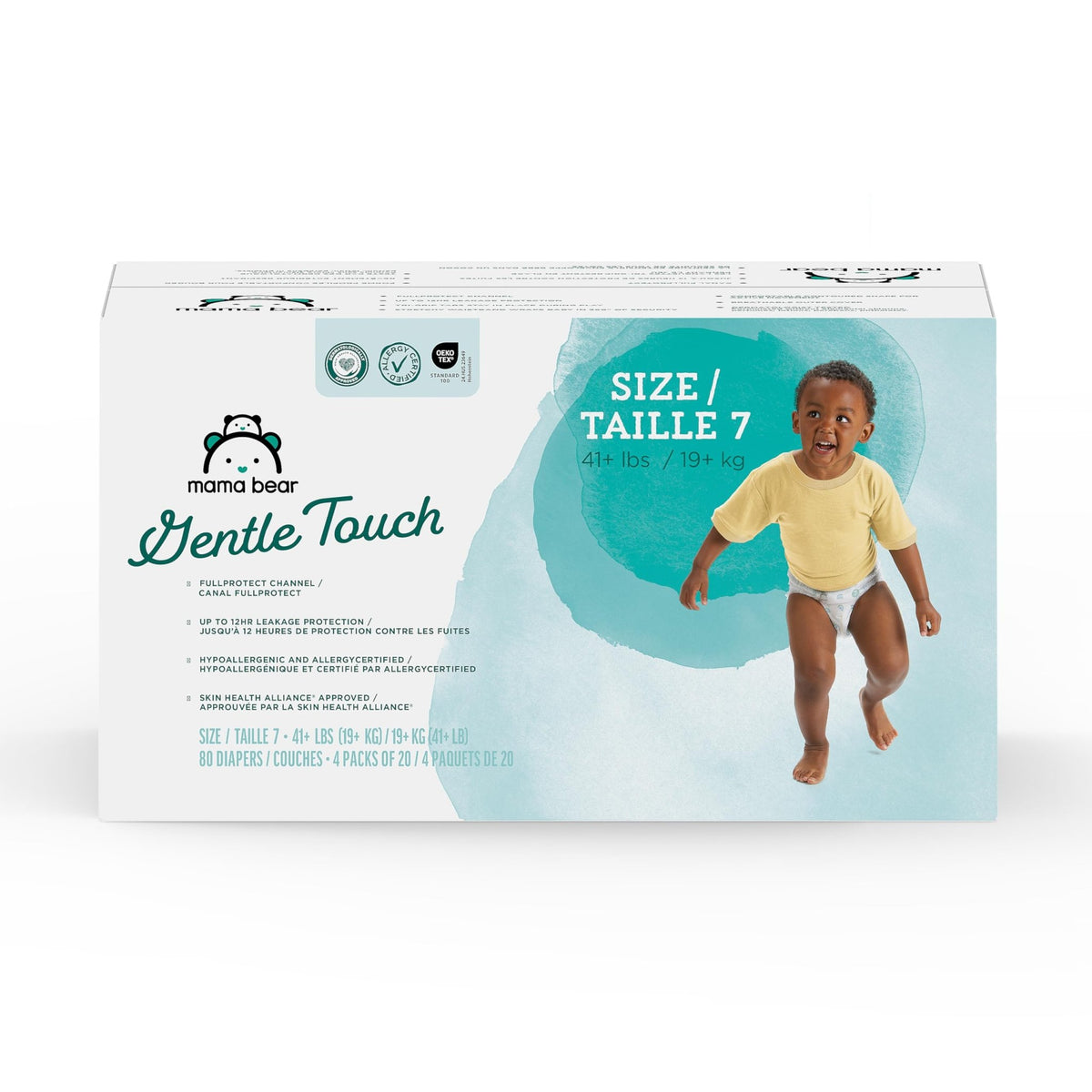 Amazon Brand - Mama Bear Gentle Touch Baby Diapers, Size 5, 27+ lb, Leak Protection, 12 Hours Protection, Wetness Indicator, Hypoallergenic, 132 Count (4 packs of 33) - Jansha Store