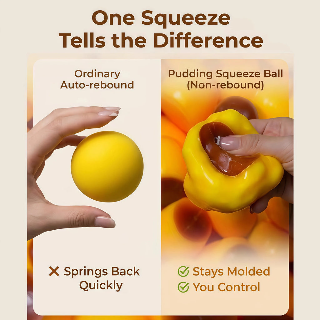 Caramel Pudding Block Squeezing Ball, Squeezing Toy, Stress Relief Toy, Round Block Filled Asmr Adult Stress Relief Toy Jansha Store