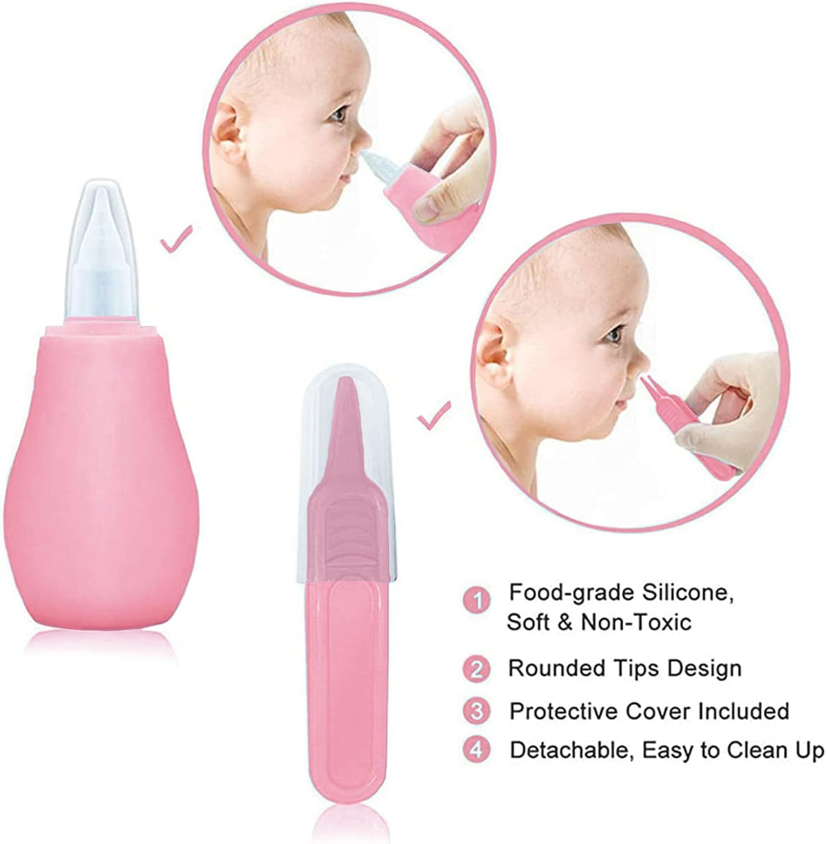 Baby Grooming Kit, Infant Safety Care Set with Hair Brush Comb Nail Clipper Nasal Aspirator,Baby Essentials Kit for Newborn Girls Boys (Grey White) - Jansha Store