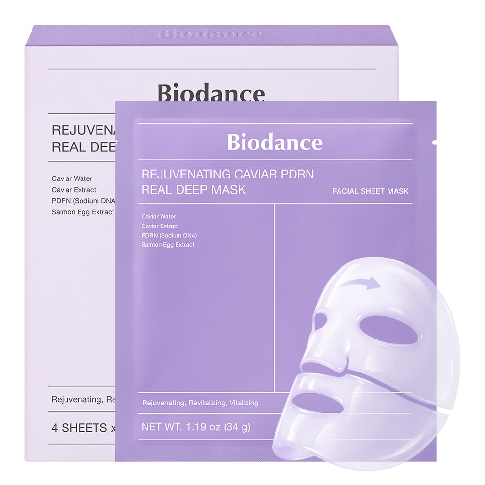 BIODANCE Bio-Collagen Real Deep Mask, Hydrating Overnight Hydrogel Face Mask, Pore Minimizing, Elasticity, Plumping, Travel Essentials & Self Care Gifts for Women, Korean Skin Care | 1.19oz(34g) x 4ea - Jansha Store