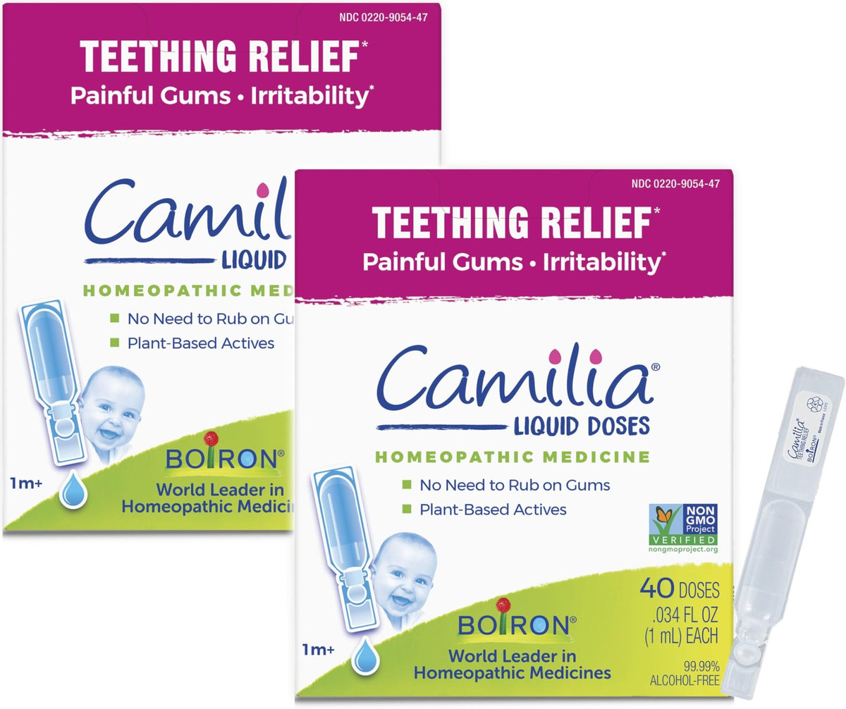 Boiron Camilia Teething Drops for Daytime and Nighttime Relief of Painful or Swollen Gums and Irritability in Babies - 30 Count - Jansha Store