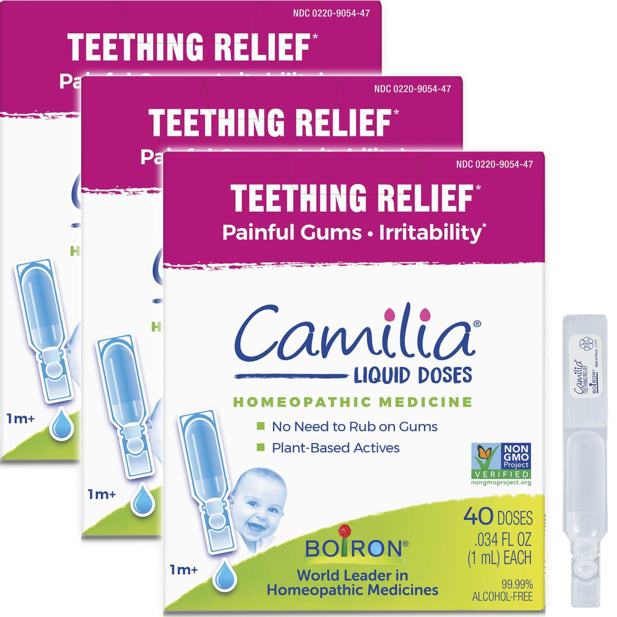 Boiron Camilia Teething Drops for Daytime and Nighttime Relief of Painful or Swollen Gums and Irritability in Babies - 30 Count - Jansha Store